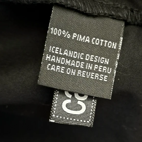 Matthildur Womens Black Pima Cotton Long Sleeve Button Down High Low Blouse Sz 2 - Picture 10 of 12